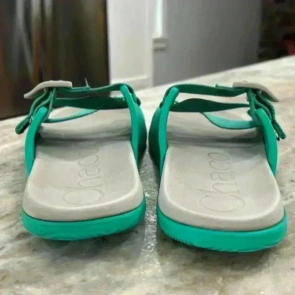 Chaco women’s chillos slide adjustable strap sandals teal & gray size 7 - Picture 6 of 12